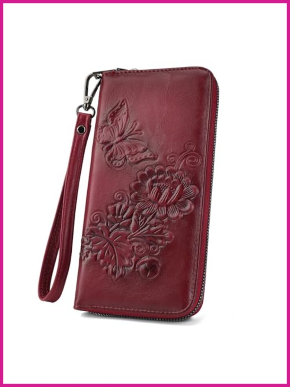 RFID Blocking Large Capacity Wallet Clutch with Wristlet